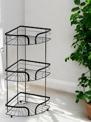 Showerdrape Black Dante Freestanding Corner Floor Caddy - Image 1 of 2