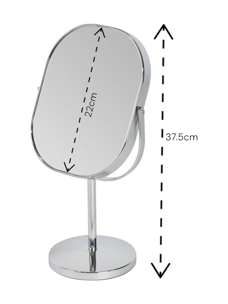 Showerdrape Chrome Nikon 3x Magnifying Oval Vanity Mirror - Image 2 of 2 Showerdrape Chrome Nikon 3x Magnifying Oval Vanity Mirror - Image 2 of 2