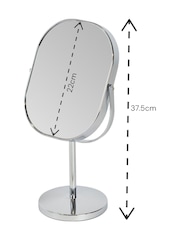 Showerdrape Chrome Nikon 3x Magnifying Oval Vanity Mirror - Image 4 of 4