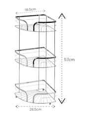 Showerdrape Chrome Dante Freestanding Corner Floor Caddy - Image 2 of 2