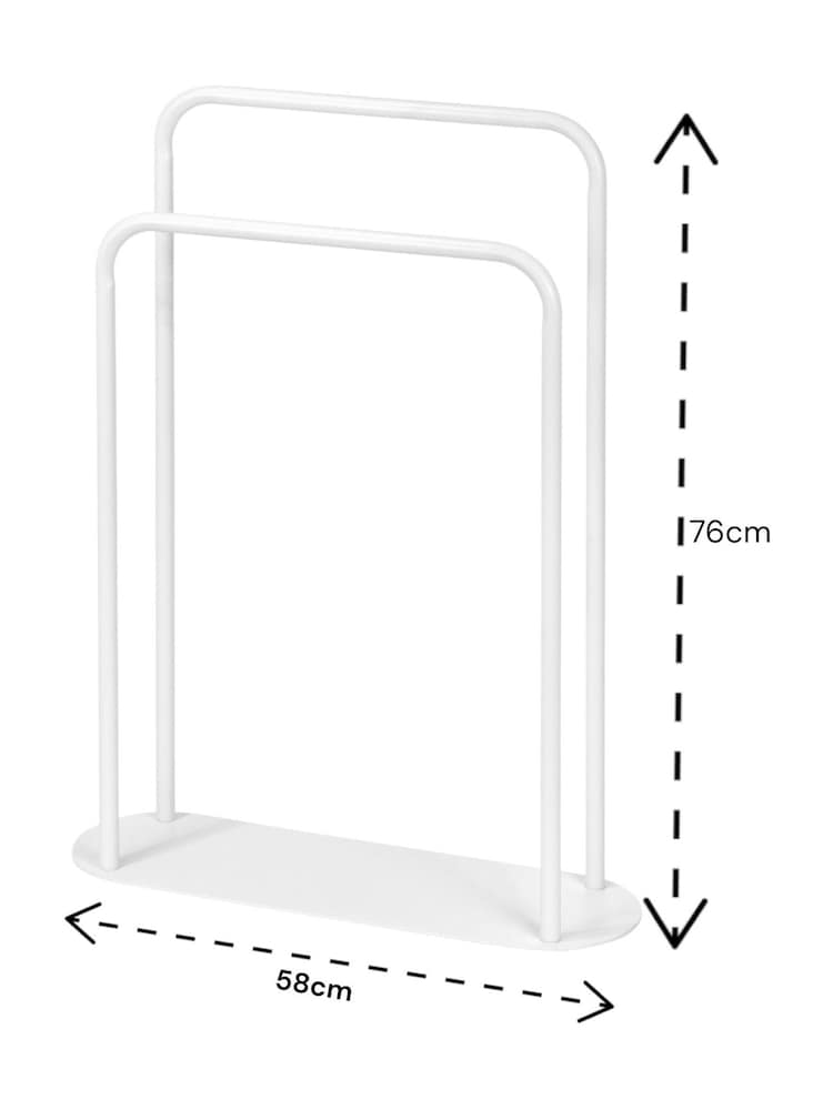 Showerdrape White Aspen Freestanding Towel Storage Stand - Image 2 of 2