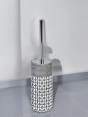 Showerdrape 4 Piece Grey Ravello Geo Floral Bathroom Accessory Set - Image 2 of 6