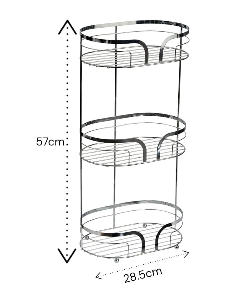 Showerdrape Chrome Dante Freestanding Floor Caddy - Image 2 of 2