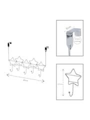 Showerdrape Set of 2 Chrome Stars Over Door Storage Hooks - Image 3 of 5