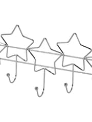 Showerdrape Set of 2 Chrome Stars Over Door Storage Hooks - Image 4 of 5