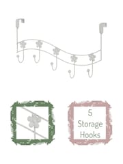Showerdrape Set of 2 Flowers Over Door Storage Hooks - Imagem 2 de 4