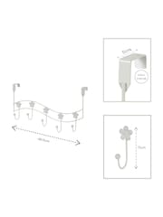 Showerdrape Set of 2 Flowers Over Door Storage Hooks - Imagem 3 de 4