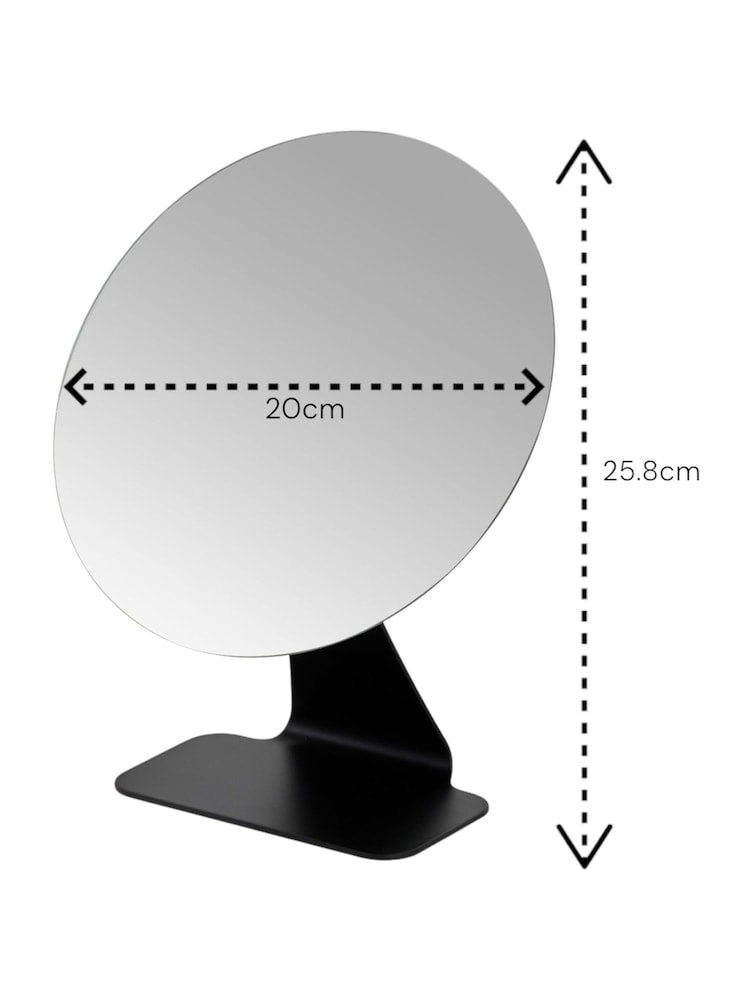 Showerdrape Black Corus Round Vanity Mirror - Image 2 of 2