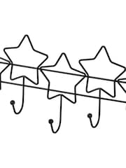 Showerdrape Set of 2 Black Stars Over Door Storage Hooks - Image 4 of 4