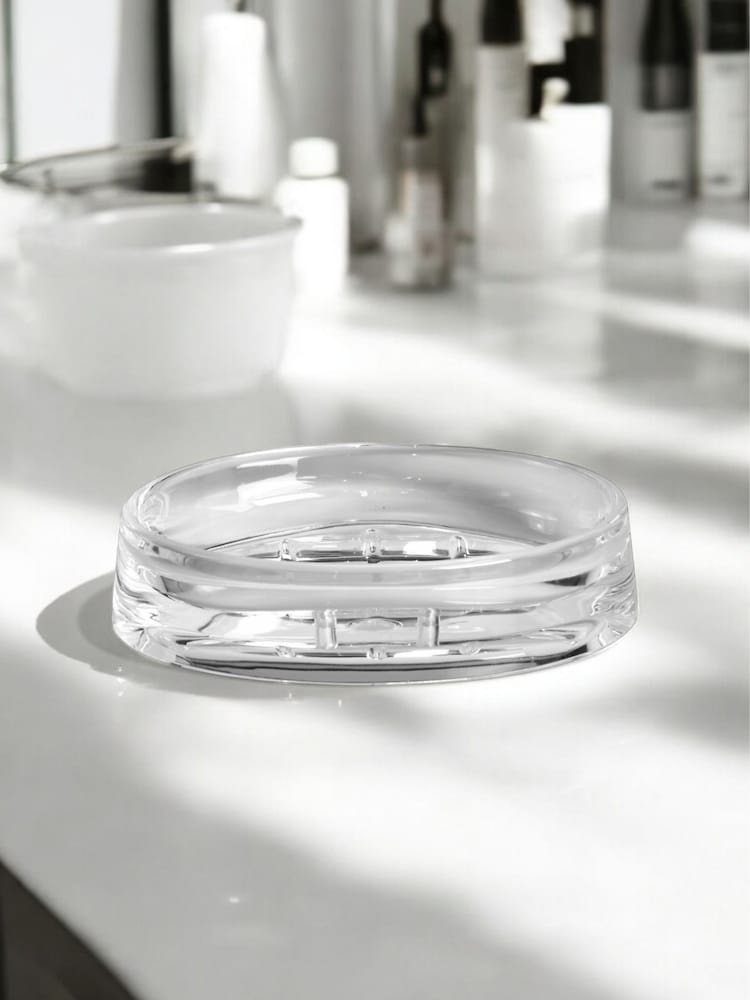 Showerdrape 3 Piece Clear Clarion Clear Acrylic Bathroom Set - Image 4 of 4