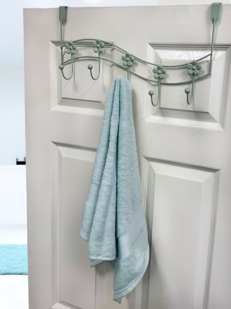 Showerdrape Set of 2 Flowers Over Door Storage Hooks - Imagem 1 de 4