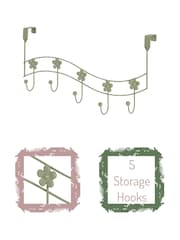 Showerdrape Set of 2 Flowers Over Door Storage Hooks - Imagem 2 de 4