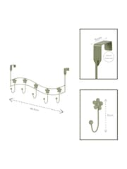 Showerdrape Set of 2 Flowers Over Door Storage Hooks - Imagem 3 de 4
