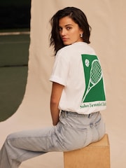 Mint Velvet Green Tennis Graphic T-Shirt - Image 2 of 8