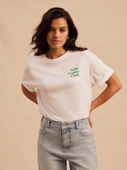 Mint Velvet Green Tennis Graphic T-Shirt - Image 4 of 8