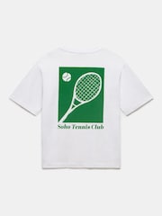 Mint Velvet Green Tennis Graphic T-Shirt - Image 8 of 8