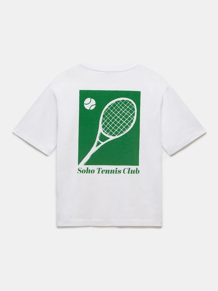 Mint Velvet Green Tennis Graphic T-Shirt - Image 8 of 8