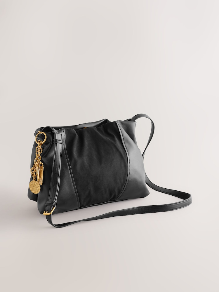 Tan Brown Charm Cross-Body Buckle Bag - Image 1 of 5