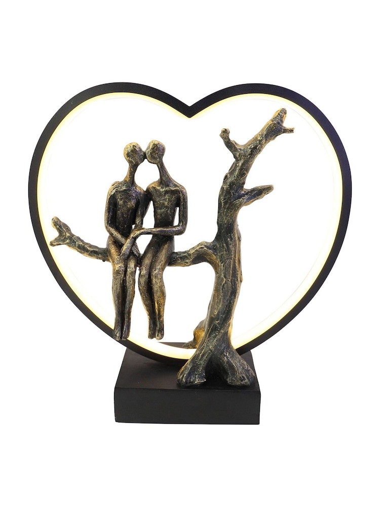 Libra Interiors Bronze Lovers on Branch Light Sculpture LED USB - Image 2 of 6