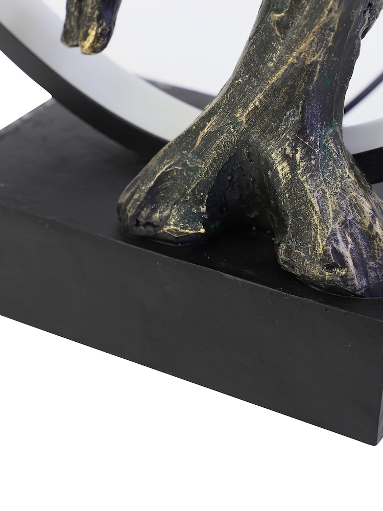 Libra Interiors Bronze Lovers on Branch Light Sculpture LED USB - Image 6 of 6