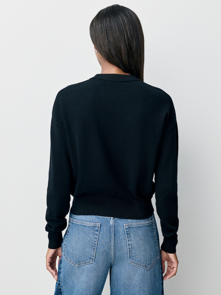 HUGO Natural Slogix Script Logo Knit Jumper - Image 2 of 6