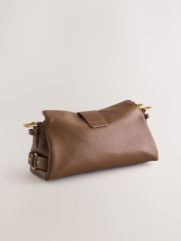 Black Faux Suede Mix Charm Cross-Body Bag - Image 2 of 5