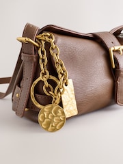 Black Faux Suede Mix Charm Cross-Body Bag - Image 3 of 5