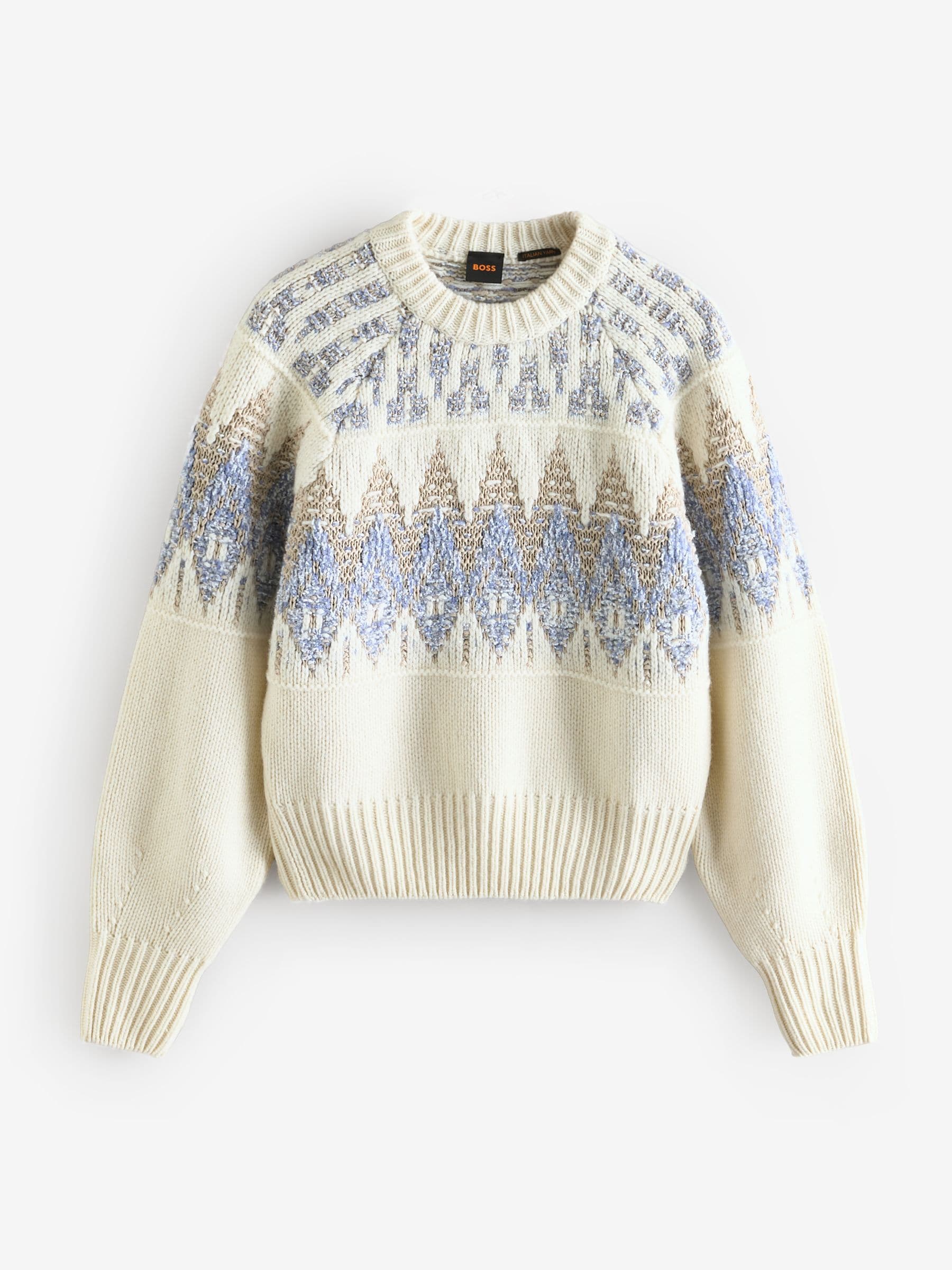 Buy BOSS Natural Fairisle Pattern Knit Jumper from Next USA