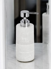 Dispensador de sabonete líquido listrado Bianco Showerdrape - Imagem 1 de 3