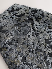 Silver Jacquard Floral Print Mini Skirt - Image 8 of 8