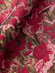 Rot - Bleistiftrock mit Jacquard-Muster - Bild 7 von 7