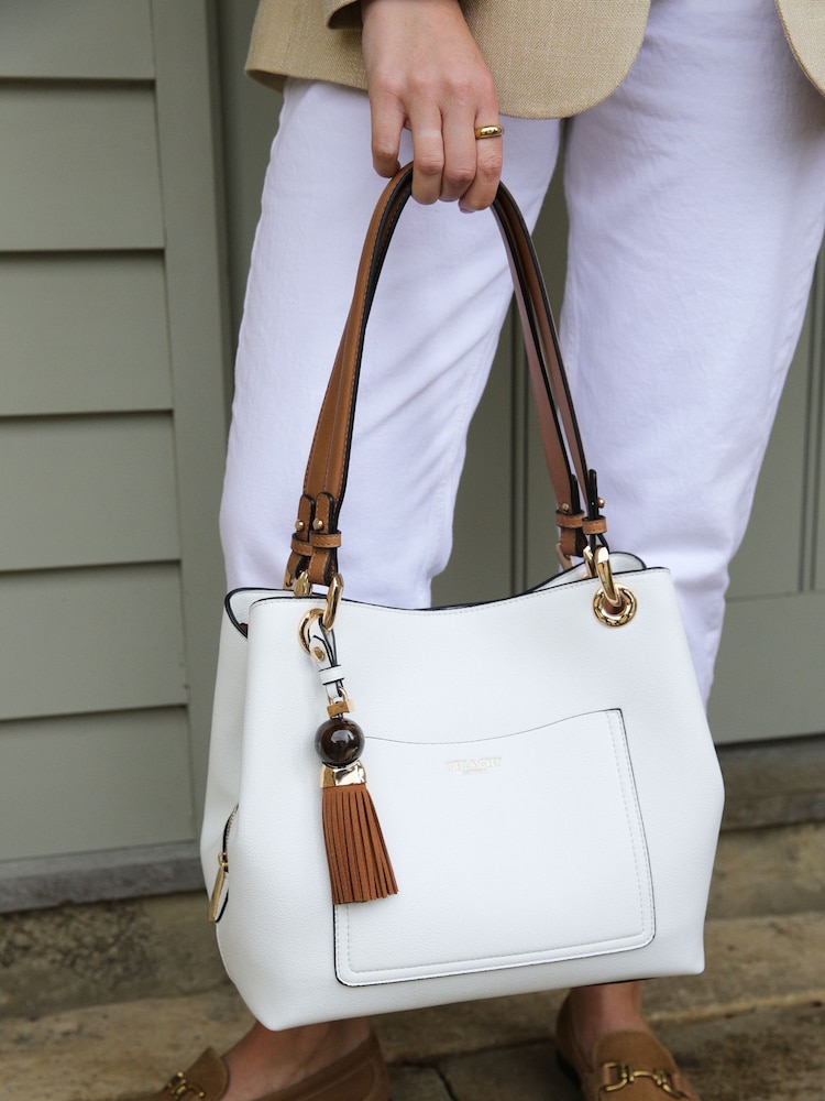White - Luella Grey Sienna Hobo Tote - Image 2 of 7