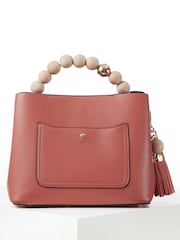 Luella Grey Demi Beaded Handle Cross-Body Tote Bag - Image 1 of 8