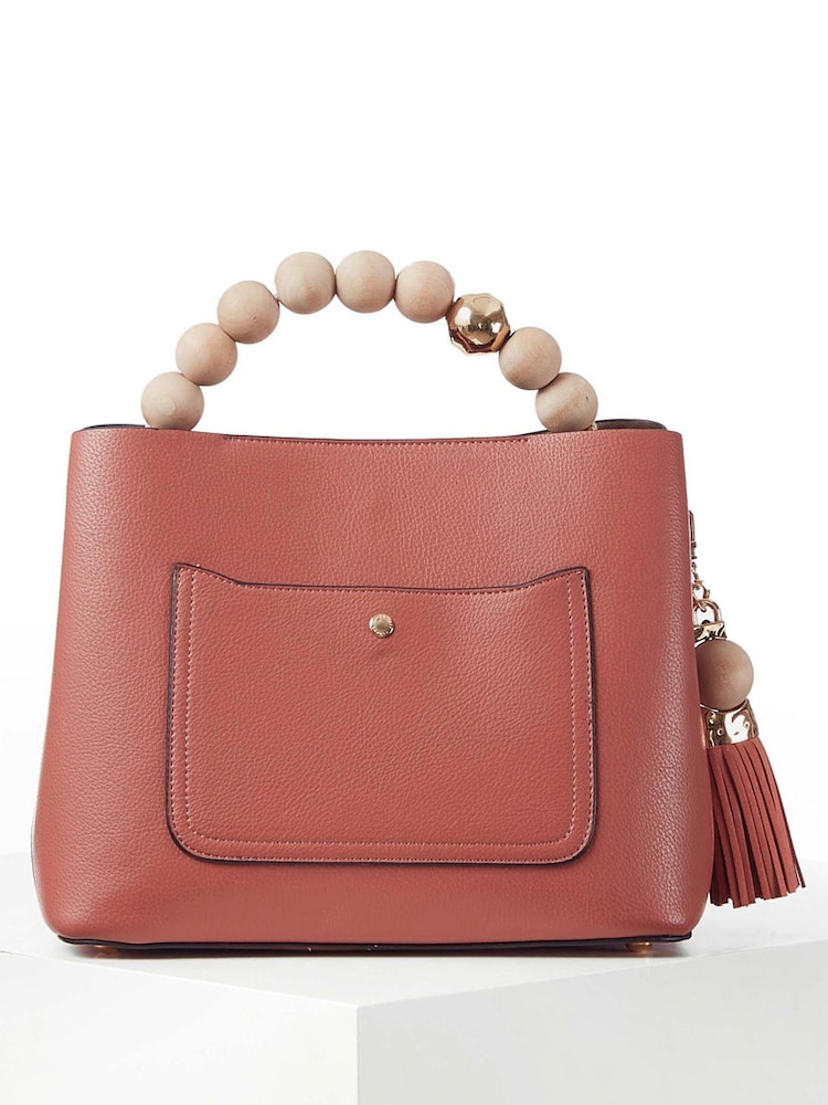 Luella Grey Demi Beaded Handle Cross-Body Tote Bag - Image 1 of 8
