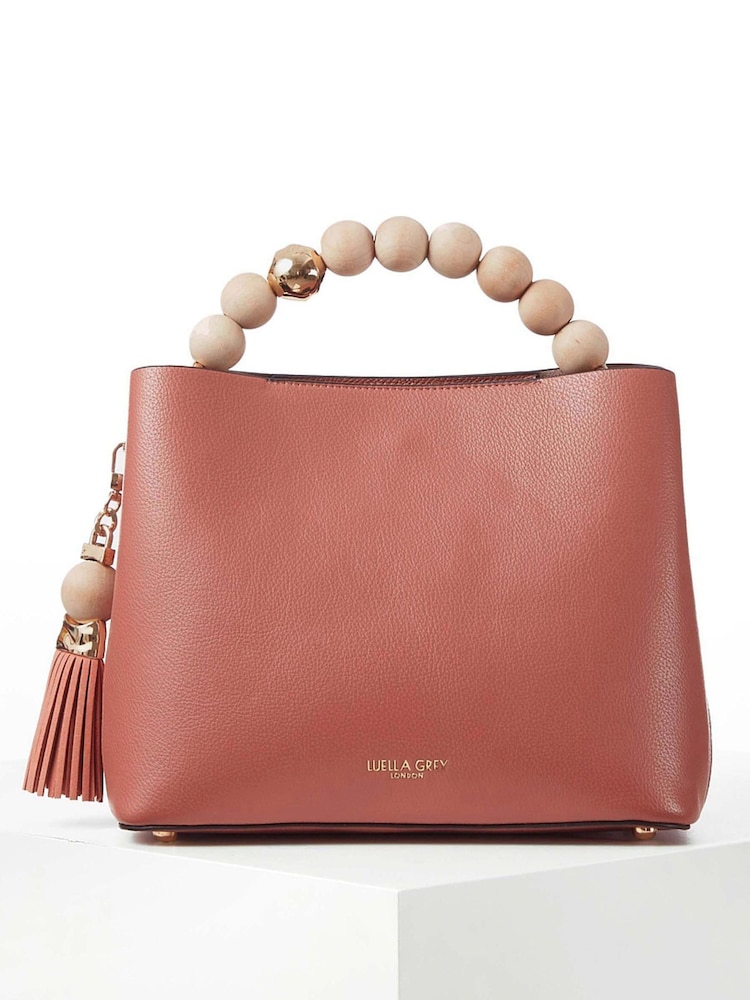 Luella Grey Demi Beaded Handle Cross-Body Tote Bag - Image 2 of 8