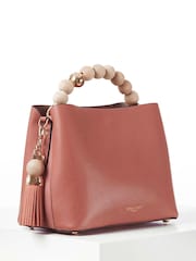 Luella Grey Demi Beaded Handle Cross-Body Tote Bag - Image 3 of 8