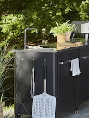 Cozze Black Outdoor Kitchen 2 Door with Sink and Tap - Image 1 of 6