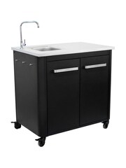 Cozze Black Outdoor Kitchen 2 Door with Sink and Tap - Image 2 of 6