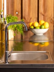 Cozze Black Outdoor Kitchen 2 Door with Sink and Tap - Image 4 of 6