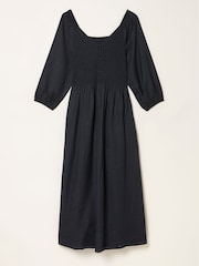 FatFace Adele Black Midi Dress - Image 1 of 5