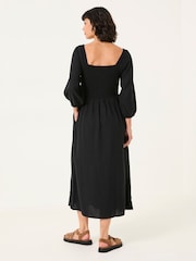 FatFace Adele Black Midi Dress - Image 2 of 5