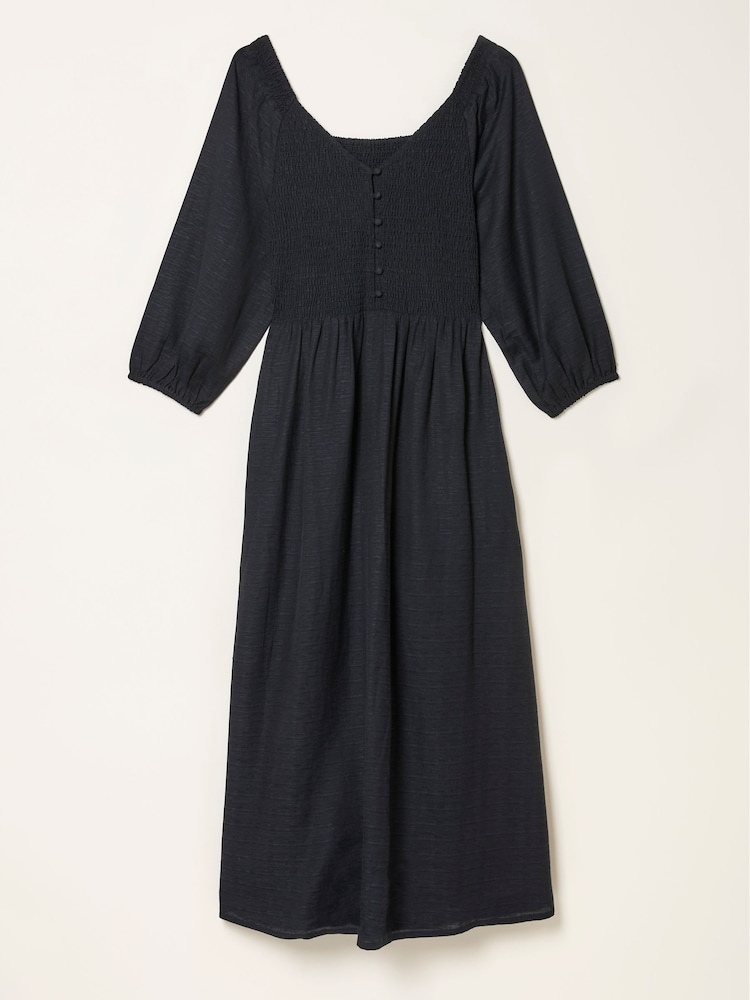 FatFace Adele Black Midi Dress - Image 5 of 5