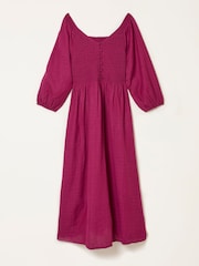 FatFace Adele Plum Purple Midi Dress - Image 5 of 5