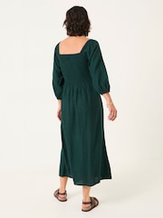 FatFace Adele Teal Blue Midi Dress - Image 2 of 4