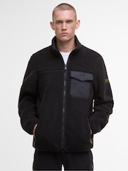 Barbour International Black Mossdale Fleece Jacket - Image 1 of 5