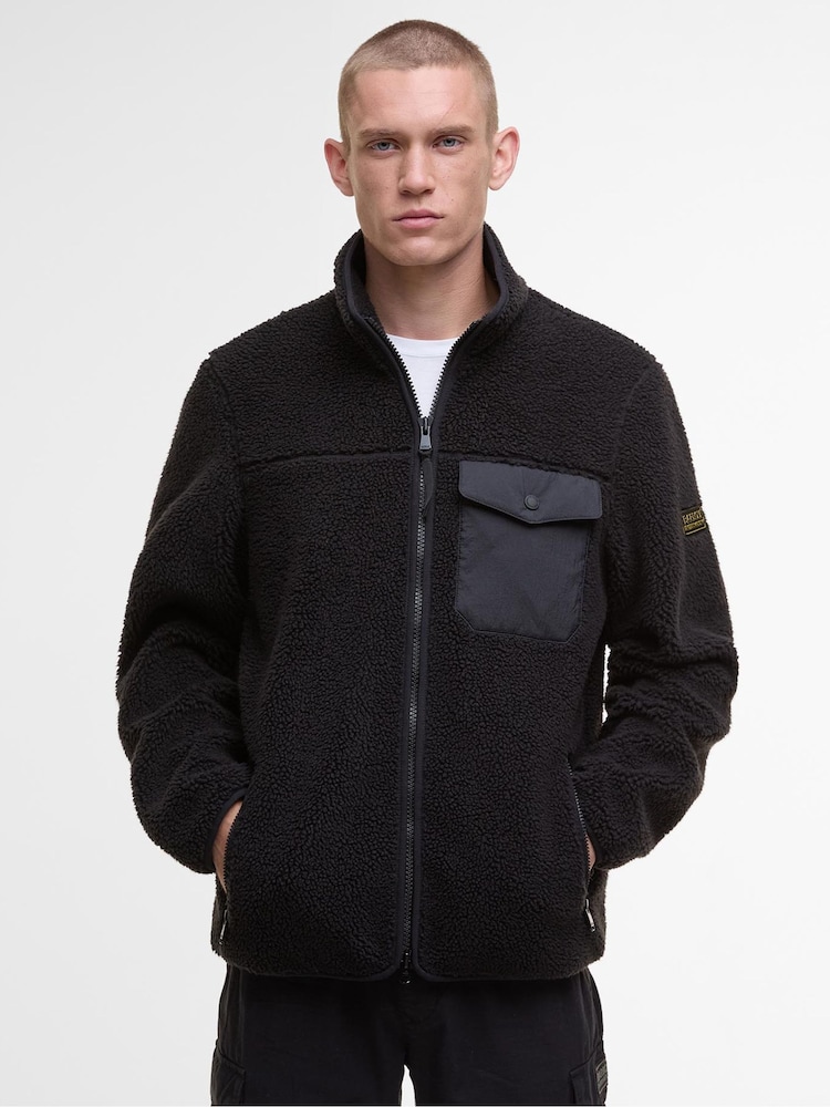Barbour International Black Mossdale Fleece Jacket - Image 1 of 5 Barbour International Black Mossdale Fleece Jacket - Image 1 of 5