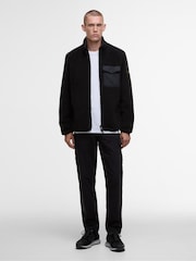 Barbour International Black Mossdale Fleece Jacket - Image 2 of 5