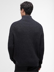 Barbour® International Blue Chester Funnel Knit Jumper - Image 3 of 6