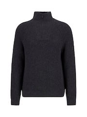 Barbour® International Blue Chester Funnel Knit Jumper - Image 5 of 6