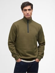 Barbour International Green Rufforth Half Zip Sweatshirt - Image 1 of 6